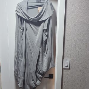Anthropologie Asymmetrical Gray Dress